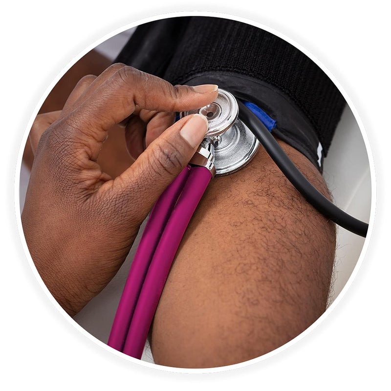 ASA Techmed ستيثوسكوب سبراجي مزدوج الأنبوب للبالغين والأطفال + مقص EMT متطابق، مثالي لموظفي الطوارئ، الممرضين، الأطباء، طلاب الطب، المسعفين، والمستجيبين الأوائل (ماجنتا) - Image 4